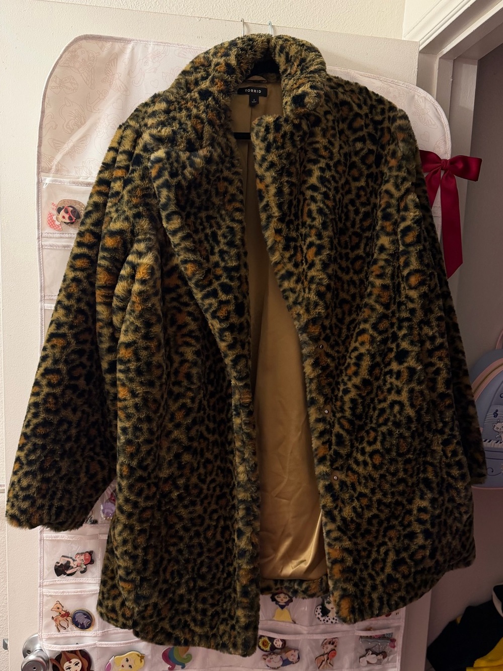 Torrid leopard print fur coat